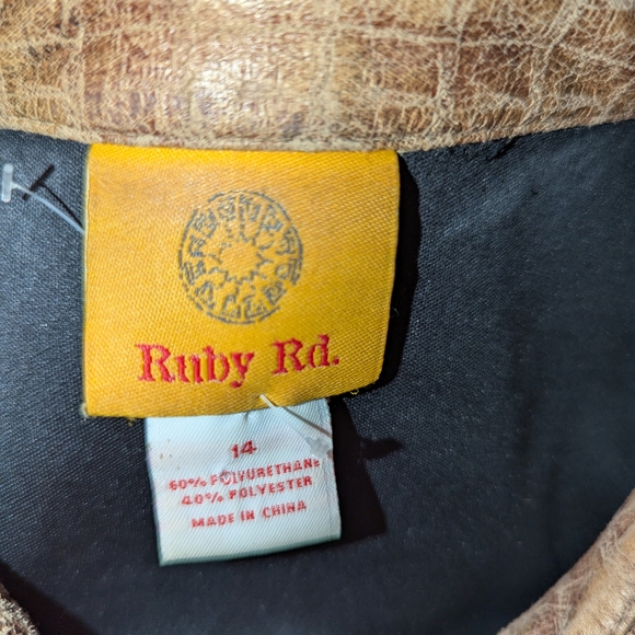 Ruby Rd Faux Leather Jacket - Picture 10 of 12